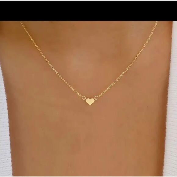 Necklace gold heart new e27 - Picture 1 of 2